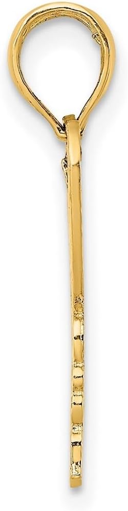 JewelryWeb 19mm 14k Gold Butterfly Angel Wings Cut-out Charm Pendant Necklace for Women - Image 3