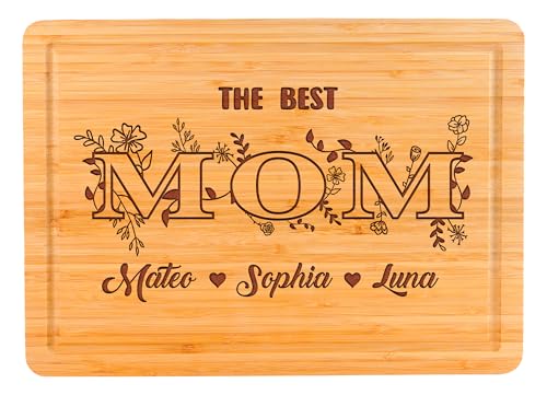 Custom Moms Mothers Day Gifts, Personalized Mom Cutting Board, Grandma Gifts, Christmas...