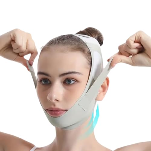QOMJUFA Reductor de Papada, Papada Reductor Mujer,Faja Facial Lifting,Se puede utilizar en cualquier momento,Verde