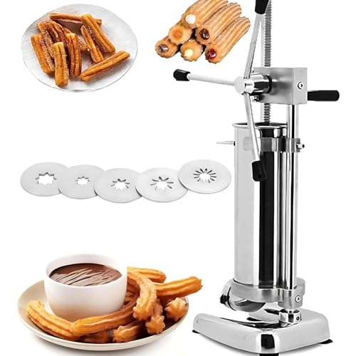 CUTANGELAR Machine À Churros Manuelle, Équipement Professionnel Pour Churros. Caractéristiques Avec 5 Filières De Façonnage Différentes. Idéale Pour Créer Des...