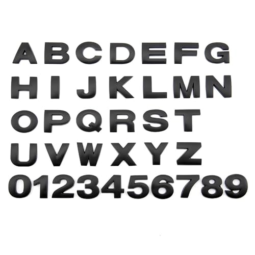 fdemon Benutzerdefinierte Metall-Buchstaben für Auto - Chrom Autoaufkleber Aufkleber - Inkl 26 Alphabete +10 Zahlen + Symbol für Auto Motorräder Laptop