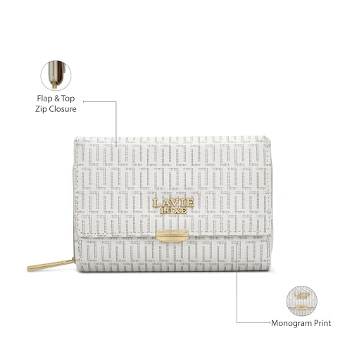 Image of Lavie Luxe Women's Lucie Emboss Medium Trifold Wallet | Gift for Women