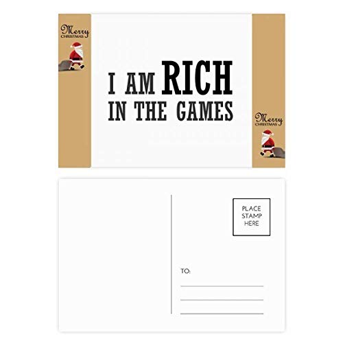 Cartes postales de remerciement I am rich in the Games par lot de 20 pièces pour souvenirs