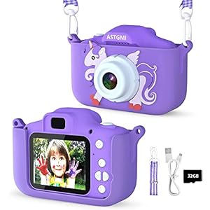 Kinder Kamera, 2.0”Display Digitalkamera,Geschenke für 3 4 5 6 8 7 9 10 11 Jahre Jungen und mädchen, 1080P HD Anti-Drop Fotoapparat für Geburtstagsgeschenk Weihnachten Spielzeug (Lila)