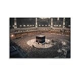 YiXong Kaaba - Póster decorativo de lienzo para pared e impresión artística moderna para decoración de dormitorio familiar, 40 x 60 cm