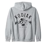 kodiak alaska montagne orso natura vintage felpa con cappuccio