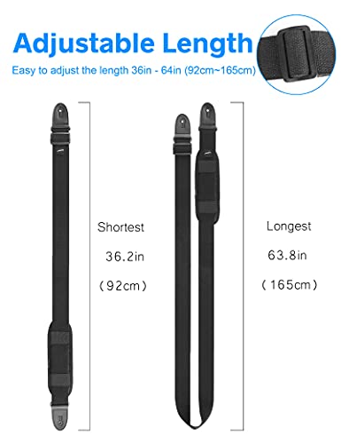 Mr.power Cotton Guitar Strap With Leather Ends And Shoulder Pad 36In To 63 In For Acoustic Classical Electric Guitar Bass, Free Accessories #TOP3
