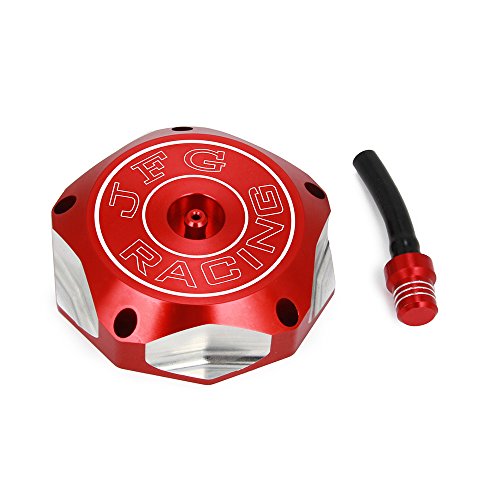 Jfg Racing Billet Atv Gas Fuel Tank Cap Cover For Bruin 350 250,Big Bear 400,Bear Tracker,Arctic Cat Dvx400,Ttr250 Ttr225 Yz426F Yz400F Yz250F Yz250 Yz125 (Red) #TOP1