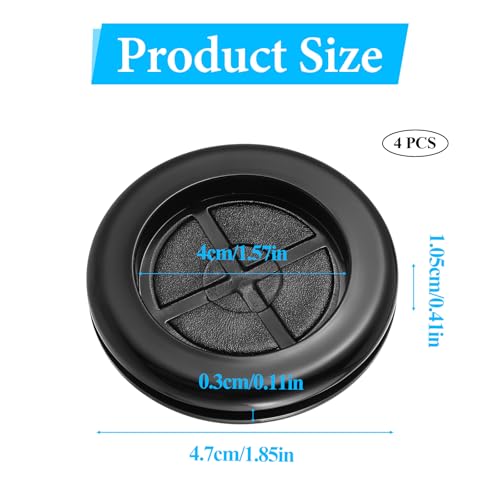 Gummitüllen Set, 4 Stück 40mm Kabeldurchführung Gummi, O Ring Gummi Sortiment, Kabeldurchführung Wasserdicht, Gummitüllen von Schützen Sie Stecker und Leitungen
