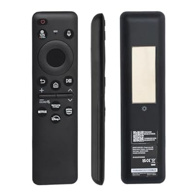 BN59-01455A Voice Solar Remote Control Replacement for Samsung Smart TV Remote Control - with Bluetooth and C-Type Charging, for Samsung NEO QLED, Crystal UHD, OLED 4K TV - Black