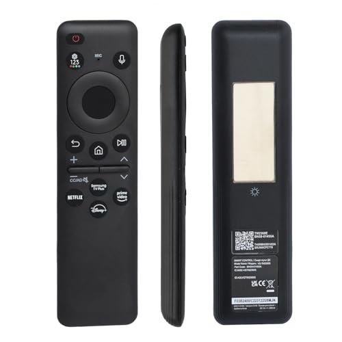 BN59-01455A Voice Solar Remote Control Replacement for Samsung Smart TV Remote Control - with Bluetooth and C-Type Charging for Samsung NEO QLED Crystal UHD OLED 4K TV - Black