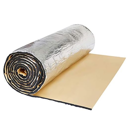 sourcing map 200cmX50cm Aislante Térmico Insonorizante Aluminio Forro Papel Adhesivo 6mm De Espesor Espuma Aislamiento Acústico Insonorización Coche