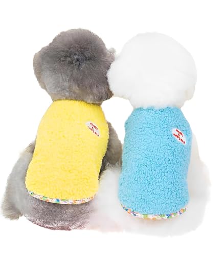 【わんちゃんの冬服に】 PetGround ボアベスト 犬 服 秋冬 可愛い 小型犬 中型犬 暖かい ペット服 (ブルー,L)