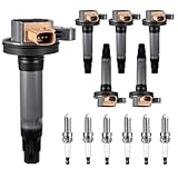 Ignition Coil Pack × 6 & Spark Plug × 6 FIT Ford 3.5 L EcoBoost V6 (F-150 2011-2015, Expedition 2015-2017, Explorer 2013-2017, Transit 2015-2020) & Lincoln MKS/MKT/Navigator – Replaces UF646 DG549