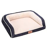 Emme 犬 ベッド ペットベッド ペットソファー ペットクッション 枕付き クッション性が 高反発 ふわふわ もこもこ 寒さ対策 高齢犬 子犬 猫 多頭飼い 取り外せるカバー 滑り止め 小型犬 中型犬 洗える ペット用ベッド ネイビー Mサイズ Amazon 楽天 ヤフー等の通販