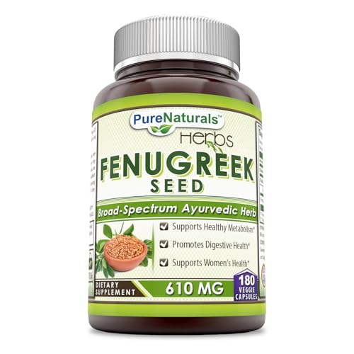 Pure Naturals Fenugreek Seed 610 Mg, 180 Capsules Pure Naturals Fenugreek Seed 610 Mg, 180 Capsules