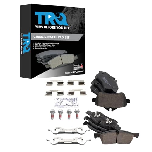 TRQ Front and Rear Ceramic Brake Pad Set