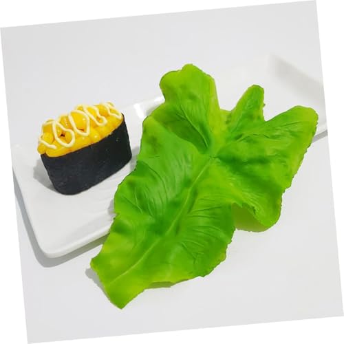 healvian 2個 ?真生菜葉 軽量製 フェイクレタス葉 野菜模型 インテリア装飾 キッチン レストラン 撮影用リアルデコレーション