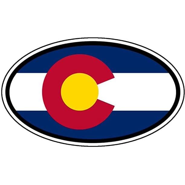 Image of STICKY DUDE | Colorado USA State Solid Sticker Vinyl Waterproof | Yeti Cup Cooler Box Decal Car Laptop Wall Window Bumper (3in)