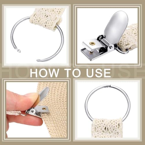 Image of 4PCS Sweater Dress Cinch Clip&Hat Clip,Shirt Ties Clips for Women,Mitten Clips,Clothes Clips,Waist Cincher Clip,Scarf Clip,Shawl Clips for Women Girls Clothing Decoration (Lace)