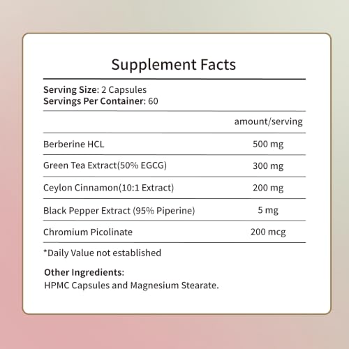 Myamz Female Metabolism Support Supplement – Natural Energy Booster & Appetite Control Pills with Berberine HCL, Green Tea EGCG– Digestive Comfort, Belly Slimming & Full Body Wellness – Made in USA — view 4