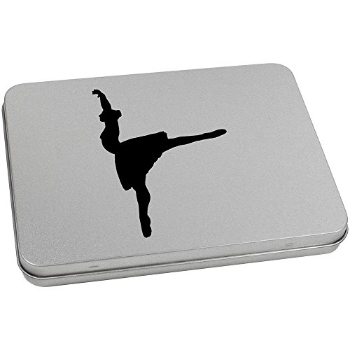 Azeeda 170mm 'Ballet Silhouette' Metal Hinged Tin/Storage Box (TT00069010)