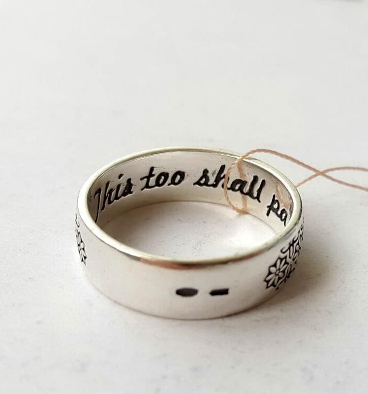 ソロモン王のデイリースターリングシルバーリング「Everything Passes. This Too Shall Pass」, 1