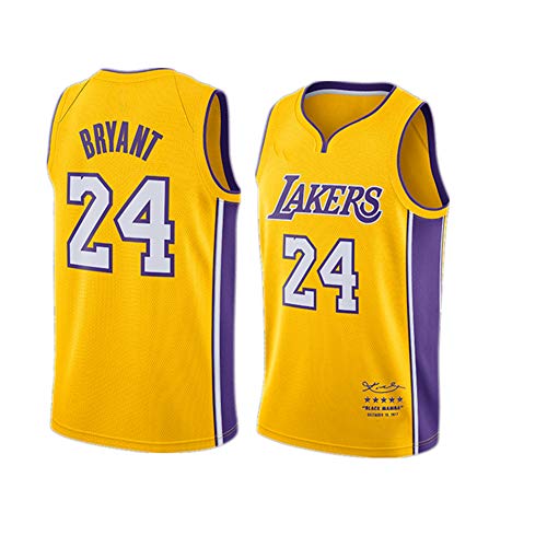 # 24 Kobe Basketball Jersey Men's Lakers Game Vest Yellow Embroidery Version Training