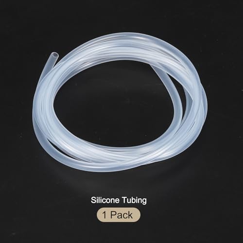 Image of 1m(3.3ft) 2mm(0.08 inch) ID x 4mm(0.16 inch) OD Silicone Tubing Clear Industrial Plastic Tubing Pure Silicone Hoses for Pump Siphoning Draining Irrigation Brewing