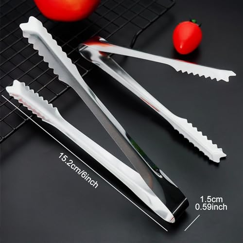 Redamancy Ice Tongs, 6 Pcs Sweet Tongs, Sugar Tongs, Sweet Tong for Pick Mix, Small Tongs, for Food Sweets Bread Cake Ice - Image 3