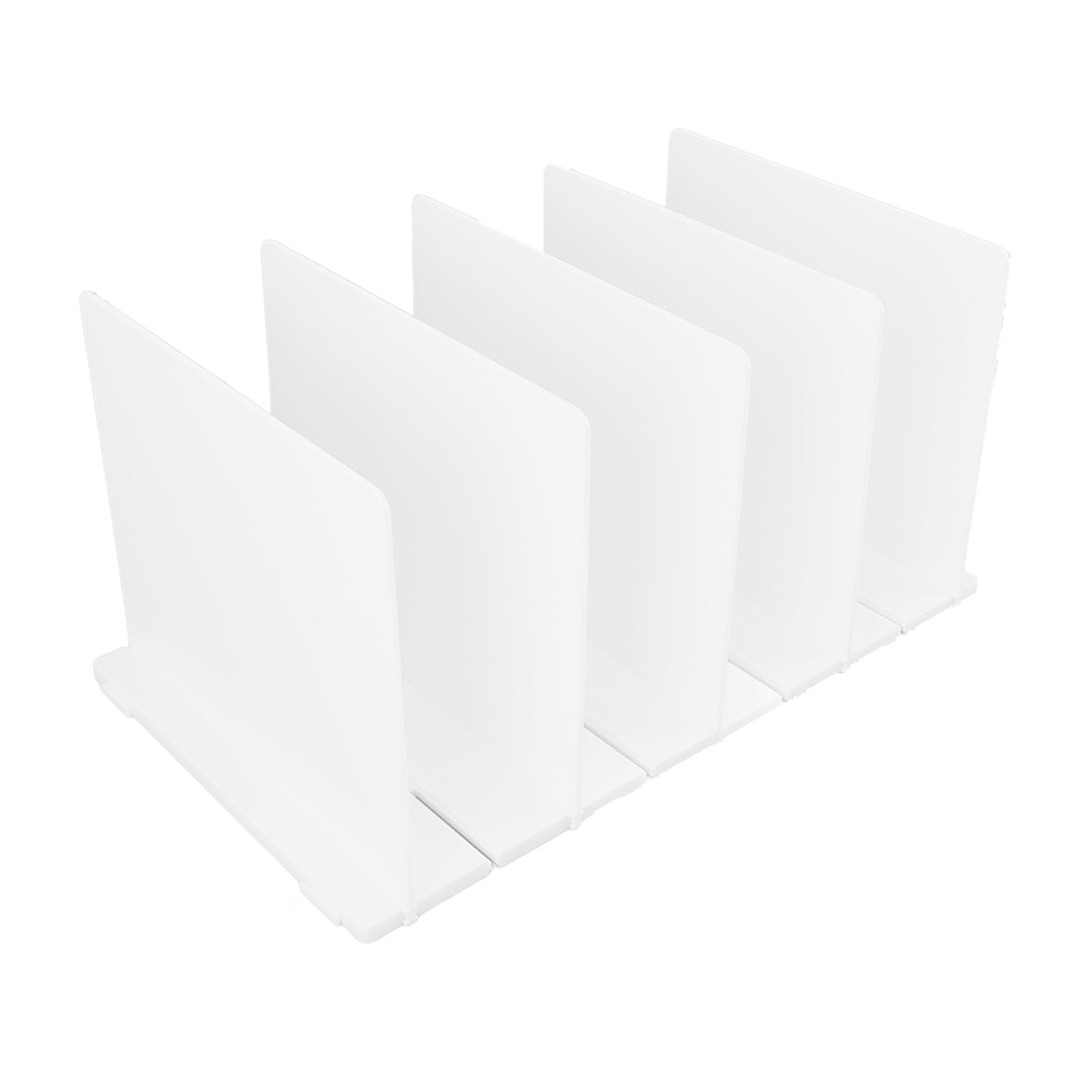 Organisateur de séparation d'étagère pour Placard |Outil Facile – Moins d'assemblage maintient Les Sacs à Main/Livres Droits |Séparateur d'étagère en ABS Solide pour Cuisine et (5 Planches de