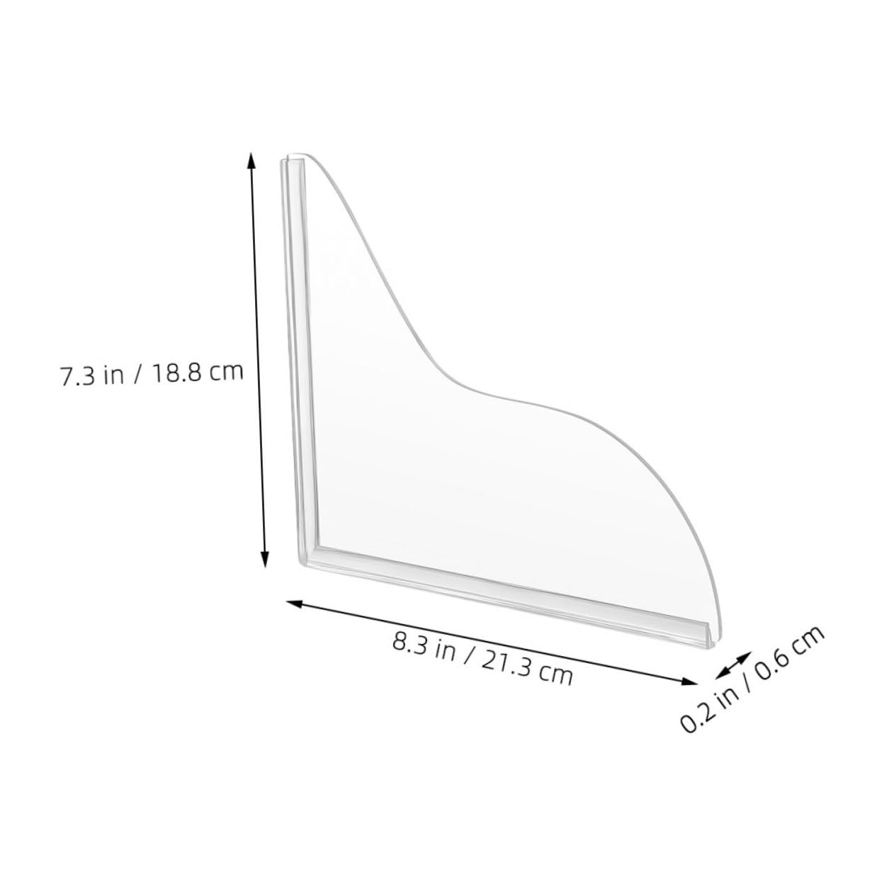 Cabilock 2pcs Transparent Acrylic Water Barrier for Tub Shower Non Yellowing Design to Prevent Water Damage and Keep Floors Dry