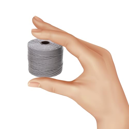 Hilo S-Lon Bead Cord plata de 69 m para evitar nudos flojos al tejer 5