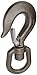 Indusco 47400946 Drop Forged Alloy Steel Swivel Eye Hook with Latch, 3 Ton Working Load Limit