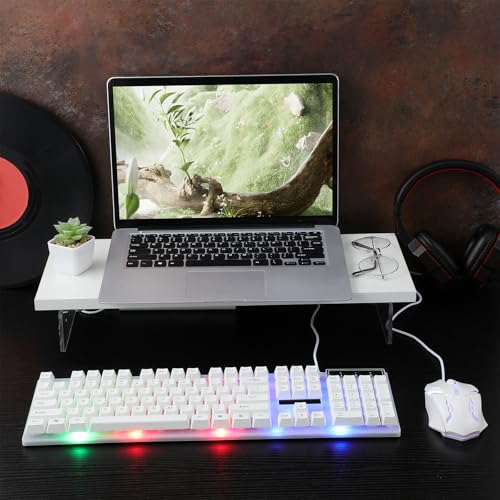 Teclado y ratón con cable retroiluminado y diseño ergonómico para PC gaming 5