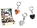 Produktbild 6er Set Herz Schlüssel-Anhänger Handschmeichler Glücksbringer Keyholder Worry Hearts Naturstein Geschenk-Idee Freunde Geburtstag Prüfung (6er Set)