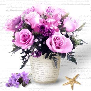 WorldCare® Naiyue 5D DIY Gift Painting Cross Stitch Beautiful Flowers Rose Picture Decor Embroidery Needlework Mosaic: L630, 30 * 40Cm