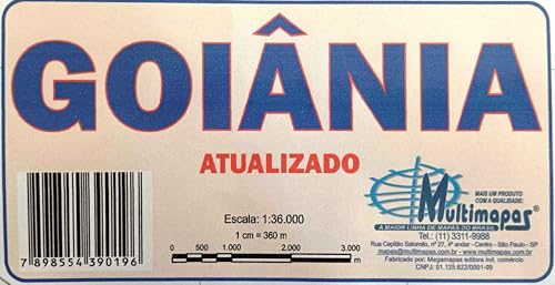 MAPA/POSTER DA CIDADE DE GOIÂNIA - DIMENSÕES: LARGURA 89 CM X ALTURA 117 CM