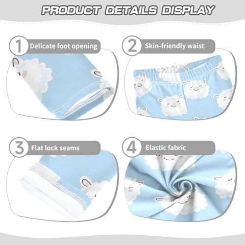 Cute Sheep Ear Girls Leggings Soft Stretch Workout Yoga Dance Pants for Kids Casual Tights3