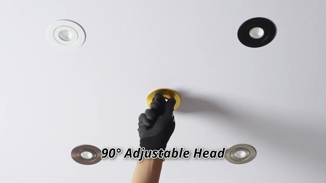 Image of POPANU Brushed Nickel 3 inch Recessed LED Lights, 7W 5CCT Gimbal Artwork Soffit Lighting Fixture, 360 Rotatable Swivel Spot Lights, Canless Dimmable Eyeball 90 Tilt, AC120V Fisheye 6 Pack Nickel