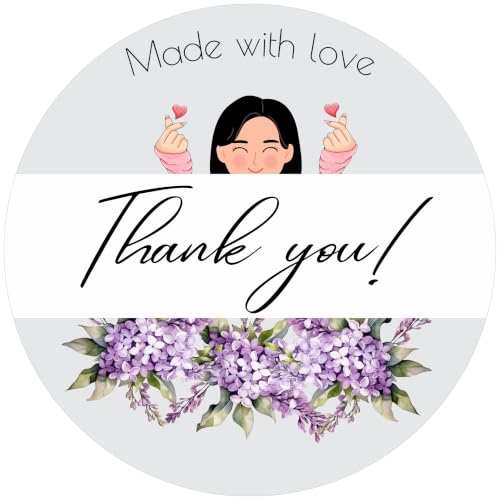 Image of Trifirt Self Adhesive Thank You Stickers for Packaging | Waterproof Vinyl Labels for Small Business, Gift Wrapping, Envelopes, Boxes & Mailers | Strong Adhesive, Easy Peel & Stick (Pattern 3)