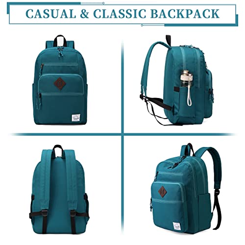 VASCHY Men's Backpack, Large Capacity Lightweight Backpack for Women, 15.6 Inches, School Bag, Boys, Girls, Teenagers for School, High School, College, Travel, Work
