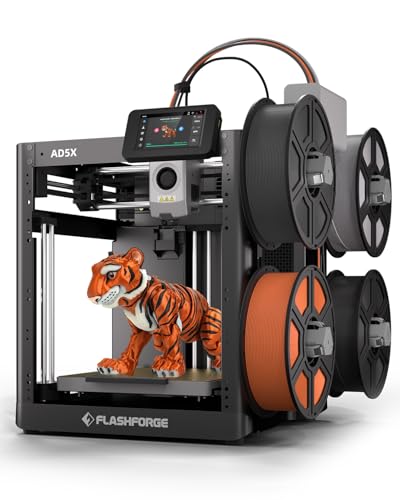 Elegoo Mars 3d Printer FLASHFORGE AD5X Multi-Color 3D Printer, CoreXY 600mm/s High-Speed, 1-Click Auto Leveling, 300°C...