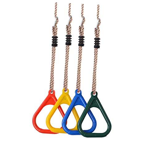 INOOMP Solid Plastic Gymnastic Rings Boys and Girls Fitness Equipment Workout Rings Bodyweight Training Exercise Accessories Random Color