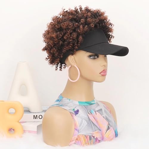 Gorra con pelo sintético corto ajustable y diseño rizado de alta densidad 7
