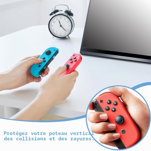 ZENQARI 14 de Capuchons de Joystick en Silicone pour Manette Nintendo Switch, Protection Antidérapante et Résistante à l'Usure pour Joueurs Intensifs, Multi-couleurs Disponibles (Noir/Blanc) – vue 5