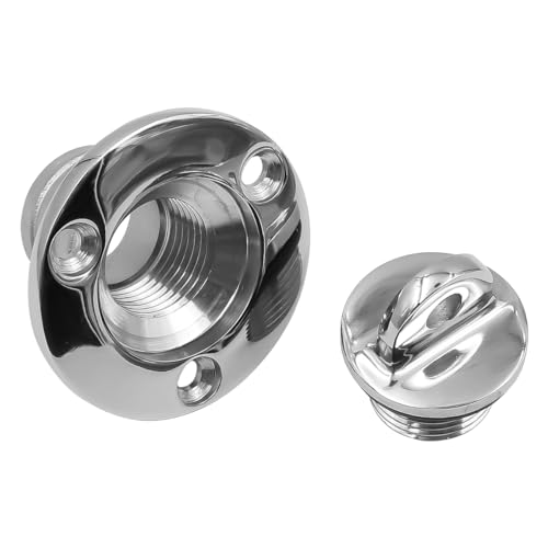 ZONADAH Boat Drain Plug with Screws 316 Stainless Marine Boat Deck Pull Handle Outlet Thumb Twist Plug Transom Drain Plug for Kayak - Image 4
