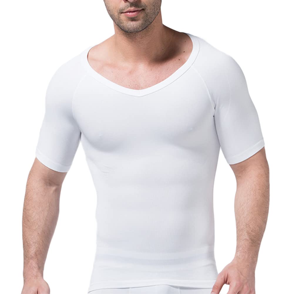 Chaleco Adelgazante para Hombre, para Abdominales Gynecomastia Pecho Binder Comprimir Pecho Abdomen