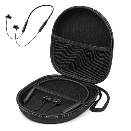 Image of Sounce Hard EVA Case for OnePlus Bullets Neckband Wireless Z3, Z3 (E307A), Wireless Z2 ANC, Wireless Z2, Shockproof Travel Pouch for Bluetooth Earphones (Black)