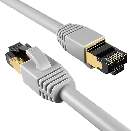 Image of Cables Direct Online Cat8 Grey 3FT SFTP Ethernet Patch Cable 40Gbps 2000Mhz Connection 26AWG Shielded Copper RJ45 Backwards Compatible with Cat5, for Cat6, Cat7 for Modems, Routers, Networks